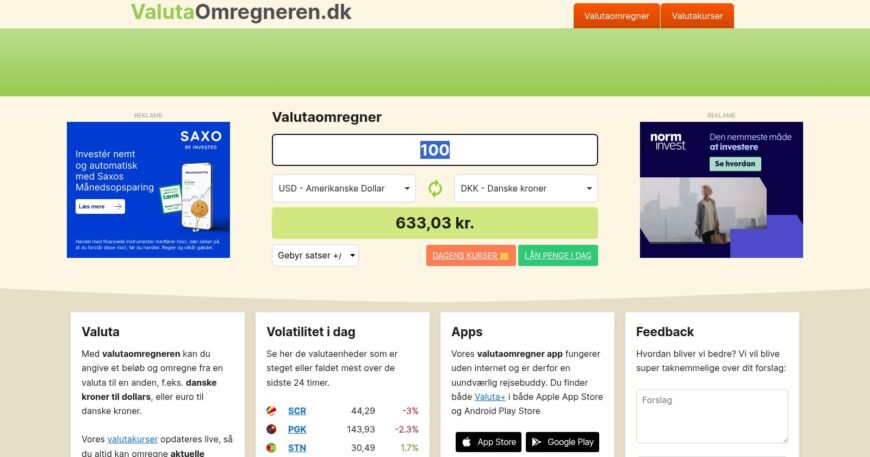 Valutaomregneren.dk