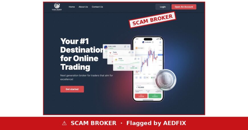 Easy Norr website — flagged by AEDFIX