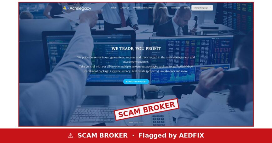 Acre Legacy scam warning — AEDFIX
