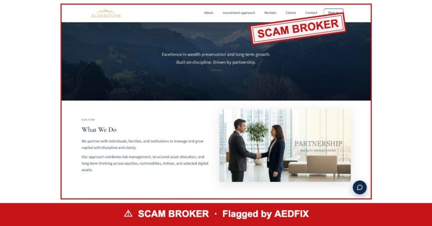 Alderstone Holdings — flagged scam broker
