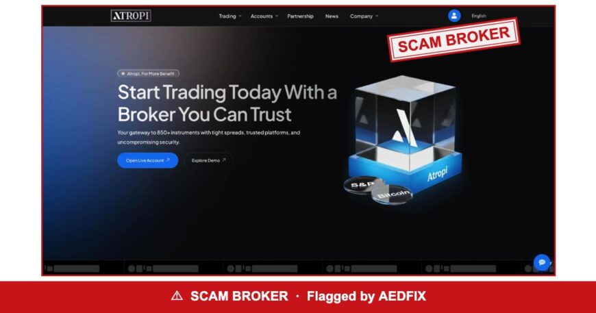 Atropi — flagged scam broker