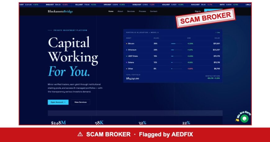 Blockassetsbridge — flagged scam broker