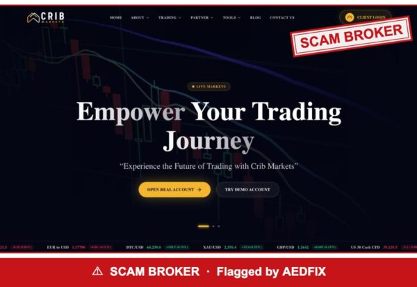 CRIB Markets — flagged scam broker
