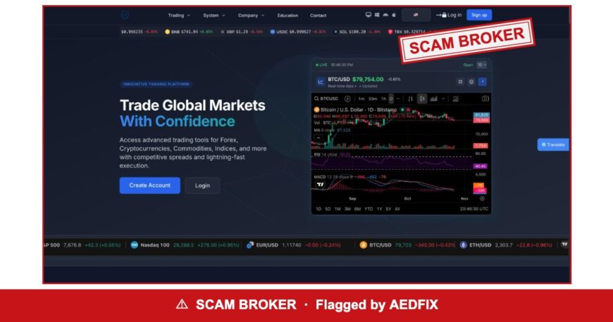 Capitalaxis — flagged scam broker