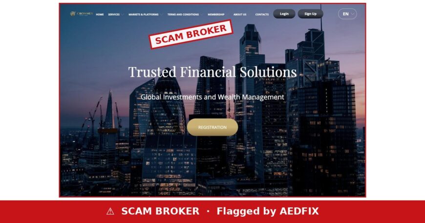 Crownex Capital Group scam broker warning