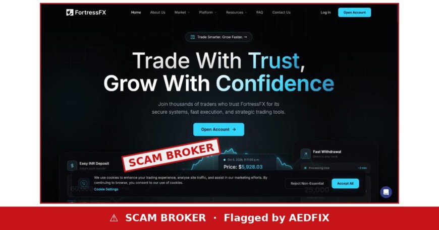 FortressFX scam broker warning