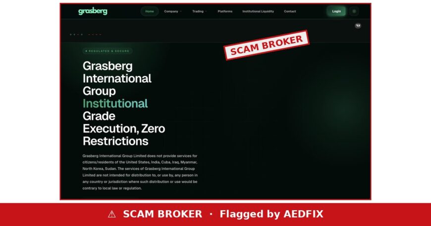 Grasberg International scam broker warning