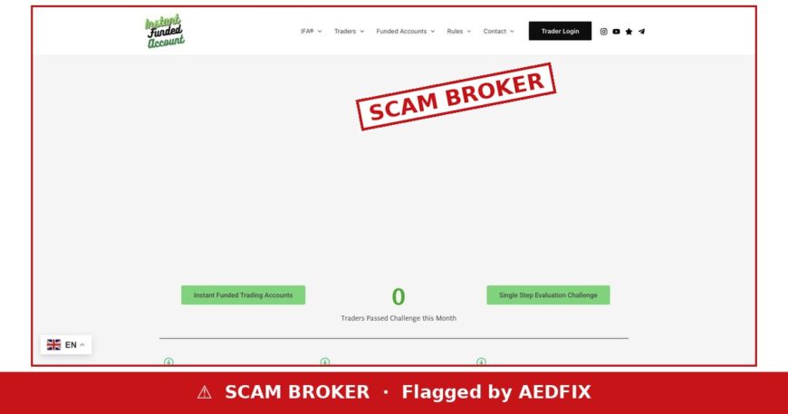 Instant Funded Account flagged as scam broker