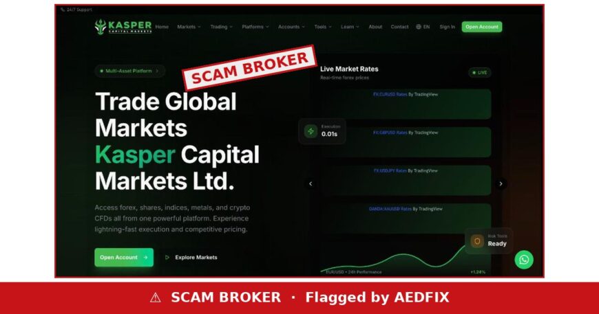 Kasper Capital Markets scam broker warning