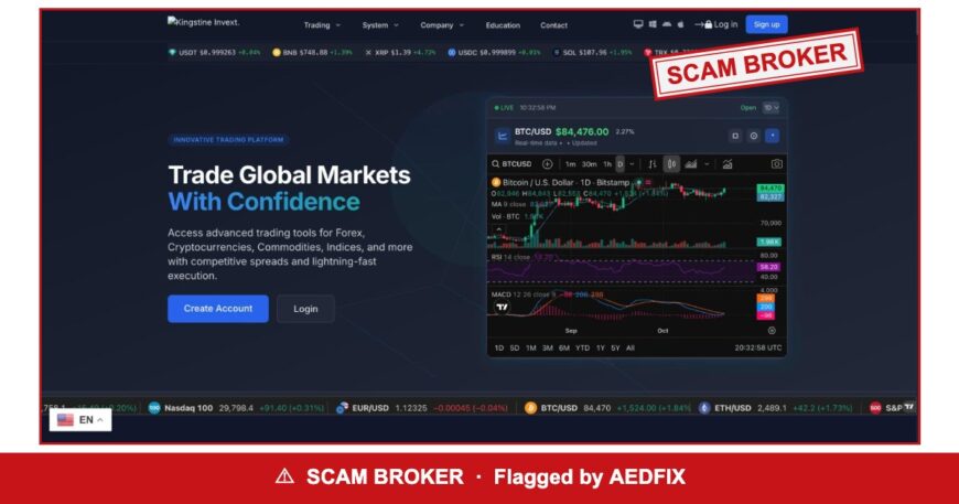 Kingstine Invext — flagged scam broker