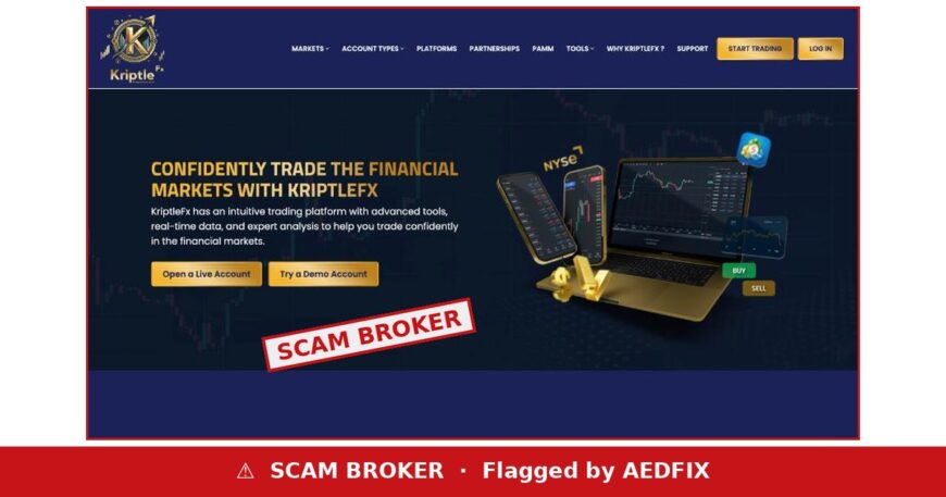 KriptleFx scam broker warning