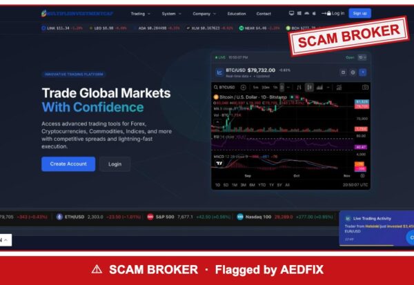 Multiple Investment Capital — flagged scam broker