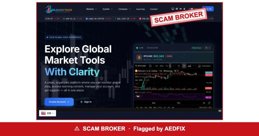 OlxavasTrade — flagged scam broker
