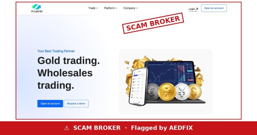 Pleasing Golden scam broker warning