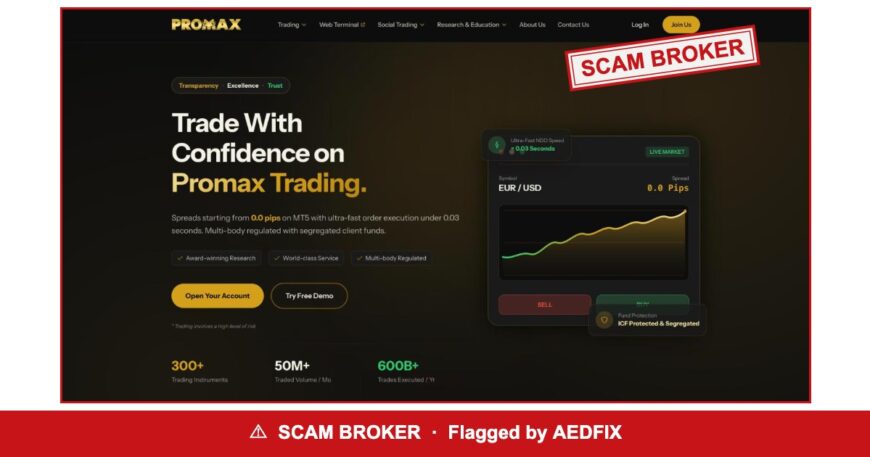 ProMax — flagged scam broker