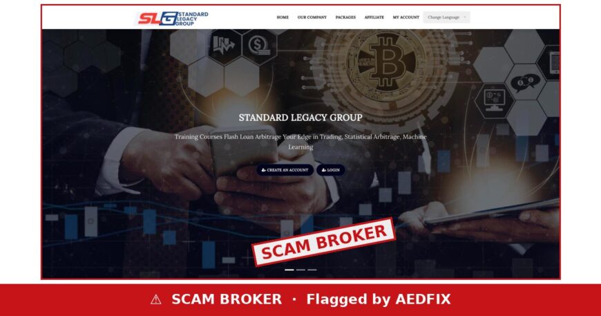 Standard Legacy Group scam warning — AEDFIX
