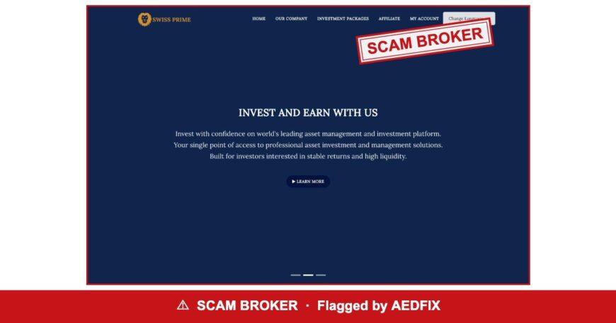 Swiss Prime Official — flagged scam broker