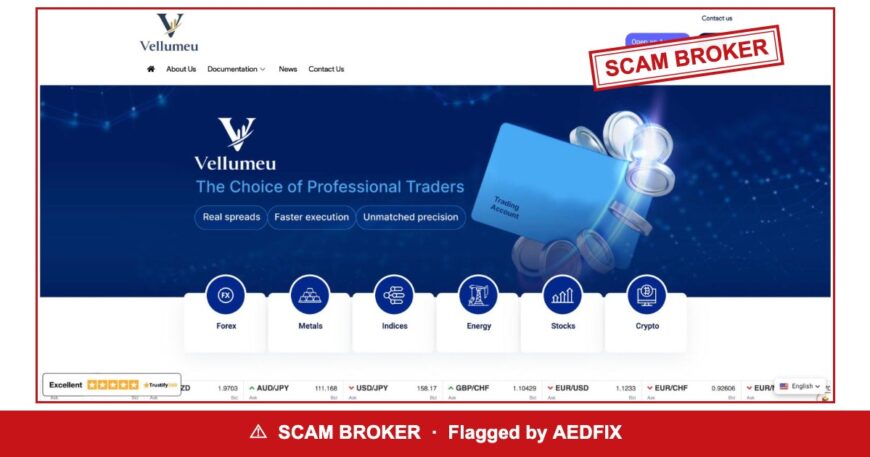 Vellumeu — flagged scam broker