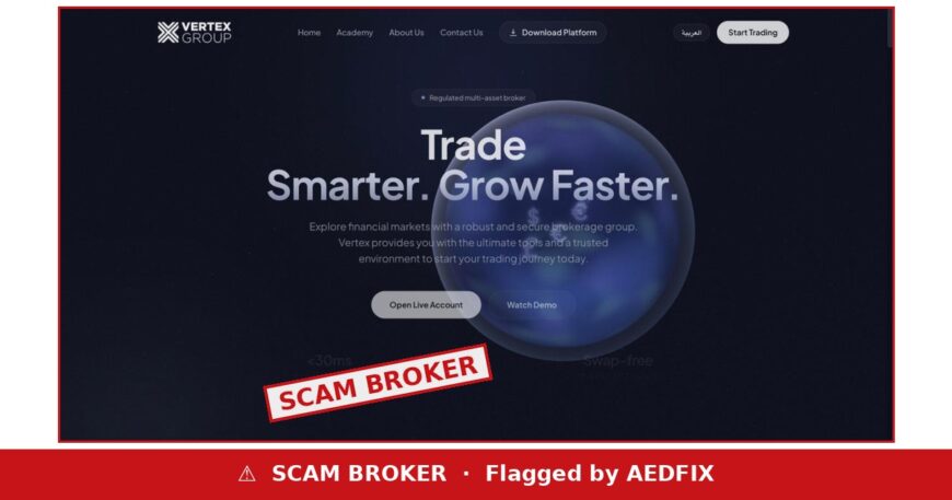 Vertex Group scam broker warning